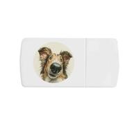 Azeeda 'Funny Rough Collie Dog Portrait' Pill Box with Tablet Splitter (PI00042205)