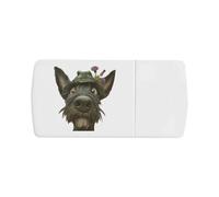 Azeeda 'Funny Scottish Terrier with Scottish Thistle ' Pill Box with Tablet Splitter (PI00043741)