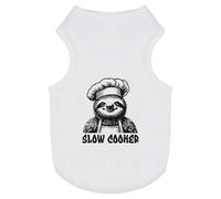 Azeeda 'Funny Sloth Chef' Pet Dog/Cat T-Shirt, L (PT00151323)