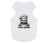 Azeeda 'Funny Sloth Chef' Pet Dog/Cat T-Shirt, M (PT00151322)