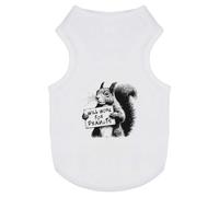 Azeeda 'Funny Squirrel Work For Peanuts' Pet Dog/Cat T-Shirt, L (PT00162291)