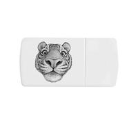 Azeeda 'Funny Tiger' Pill Box with Tablet Splitter (PI00043277)