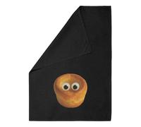 Azeeda 'Funny Yorkshire pudding' Black Cotton Tea Towel/Dish Cloth (TW00075838)