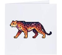 Azeeda 'Galaxy Cheetah' Blank Greeting Card (GC00091421)