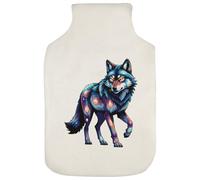 Azeeda 'Galaxy Wolf' Hot Water Bottle Cover (HW00048792)