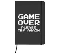 Azeeda 'Game Over' Ruled Notebook - Black, A5 (NB00099866)