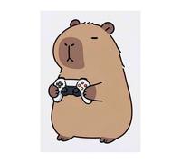 Azeeda 'Gaming Capybara' Temporary Tattoo - A6 (TO00100917)
