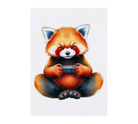 Azeeda 'Gaming Red Panda' Temporary Tattoo - A6 (TO00107797)