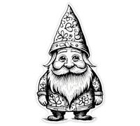 Azeeda 'Garden Gnome' Clear Premium Vinyl Decal Stickers - Waterproof, Durable & Easy to Apply - for Car Bumpers, Windows, Bins & More - XXL (720mm) (DC00158190)
