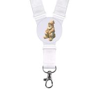 Azeeda 'Garden Gnome Statue Sitting' Neck Strap/Lanyard (LY00045911)