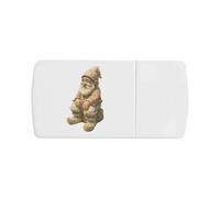 Azeeda 'Garden Gnome Statue Sitting' Pill Box with Tablet Splitter (PI00042974)