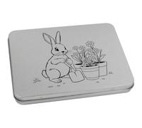 Azeeda 'Gardening Rabbit' Storage Tin - 170mm (TT00346119)