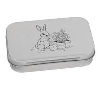 Azeeda 'Gardening Rabbit' Storage Tin - 95mm (TT00346117)