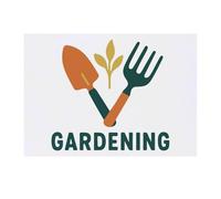 Azeeda 'Gardening Tools Design' Temporary Tattoo - Water Resistant, Skin-Safe, Non-Toxic Transfer (TO00088343)
