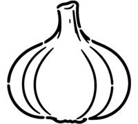 Azeeda 'Garlic Bulb' Reusable Stencil - Durable Decorative Template for Painting and Spraying on Walls, Tiles, Wood, Fabric & Craft Projects - M (A5) (WS00083561)
