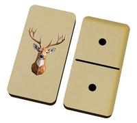 Azeeda 'Geometric Deer Head' Domino Set & Box (DM00055315)