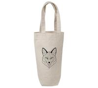 Azeeda 'Geometric Fox Head' Cotton Wine Bottle Gift/Travel Bag (BL00047688)