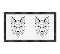 Azeeda 'Geometric Fox Head' Pet Feeding Mat (PM00035992)