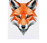 Azeeda 'Geometric Fox Head' Temporary Tattoo - Water Resistant, Skin-Safe, Non-Toxic Transfer (TO00097849)