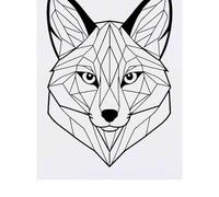 Azeeda 'Geometric Fox Head' Temporary Tattoo - Water Resistant, Skin-Safe, Non-Toxic Transfer (TO00097851)