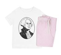 Azeeda 'George Washington' Kids Cotton Pyjama Set - Comfortable Children's Nightwear, Sleepwear and Loungewear - Unisex for Boys and Girls - Pink, 9-10 Years (KP00252364)
