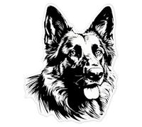 Azeeda 'German Shepherd ' Clear Premium Vinyl Decal Stickers - Waterproof, Durable & Easy to Apply - for Car Bumpers, Windows, Bins & More - XL (460mm) (DC00122139)