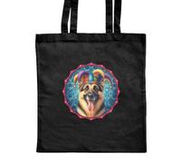 Azeeda 'German Shepherd Court Jester' Classic Black Tote Shopper Bag (ZB00029549)