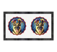 Azeeda 'German Shepherd Court Jester' Pet Feeding Mat (PM00034657)