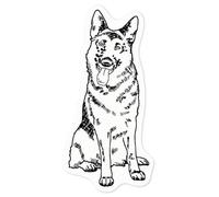 Azeeda 'German Shepherd Dog' Clear Premium Vinyl Decal Stickers - Waterproof, Durable & Easy to Apply - for Car Bumpers, Windows, Bins & More - Medium (100mm) (DC00135665)