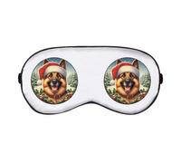Azeeda 'German Shepherd Dog Wearing Santa Hat' Sleep/Travel Eye Mask (EY00033695)