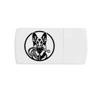 Azeeda 'German Shepherd Holding Leash' Pill Box with Tablet Splitter (PI00040282)