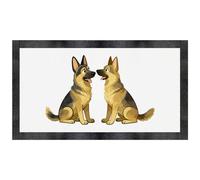 Azeeda 'German Shepherd Pair' Pet Feeding Mat (PM00035957)