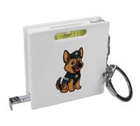 Azeeda 'German Shepherd Police Dog' Keyring Tape Measure/Spirit Level Tool (KM00045368)