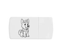 Azeeda 'German Shepherd Police Dog' Pill Box with Tablet Splitter (PI00036717)