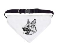 Azeeda 'German Shepherd Portrait' Pet Bandana - White, L (PD00086564)