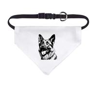 Azeeda 'German Shepherd Portrait' Pet Bandana - White, S (PD00083297)