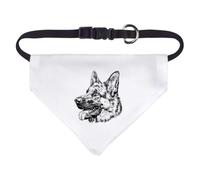 Azeeda 'German Shepherd Portrait' Pet Bandana - White, S (PD00086563)