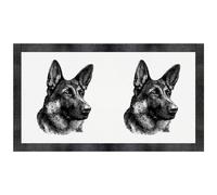 Azeeda 'German Shepherd Portrait' Pet Feeding Mat (PM00034435)
