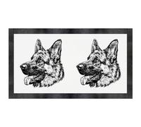 Azeeda 'German Shepherd Portrait' Pet Feeding Mat (PM00040456)