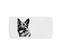 Azeeda 'German Shepherd Portrait' Pill Box with Tablet Splitter (PI00043933)