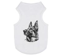 Azeeda 'German Shepherd Portrait Side View' Pet Dog/Cat T-Shirt, L (PT00163419)