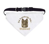 Azeeda 'German Shepherd Walkies' Pet Bandana - White, L (PD00085054)