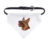 Azeeda 'German Shepherd with Ball' Pet Bandana - White, S (PD00087405)