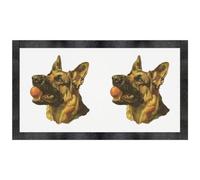 Azeeda 'German Shepherd with Ball' Pet Feeding Mat (PM00040879)