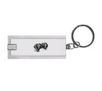 Azeeda 'German Shorthaired Pointer Couple Portrait' LED Torch Keyring - Compact Pocket Flashlight with Keychain - Handy Mini Light for Bags and Keys (KT00048121)