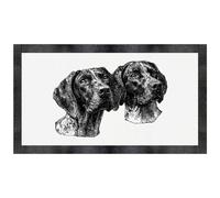 Azeeda 'German Shorthaired Pointer Couple Portrait' Pet Feeding Mat (PM00034911)