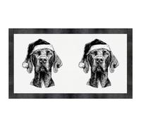 Azeeda 'German Shorthaired Pointer Wearing Santa Hat' Pet Feeding Mat (PM00034457)