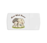 Azeeda 'Get Well Soon Puppies' Pill Box with Splitter (PI00046059)