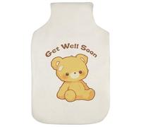 Azeeda 'Get Well Soon Teddy Bear' Hot Water Bottle Cover (HW00051170)