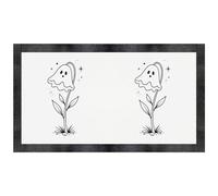 Azeeda 'Ghost Flower Outline' Pet Feeding Mat (PM00039157)